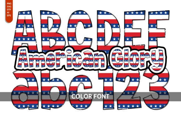 American Glory: Color Fonts for Patriotic Digital Products