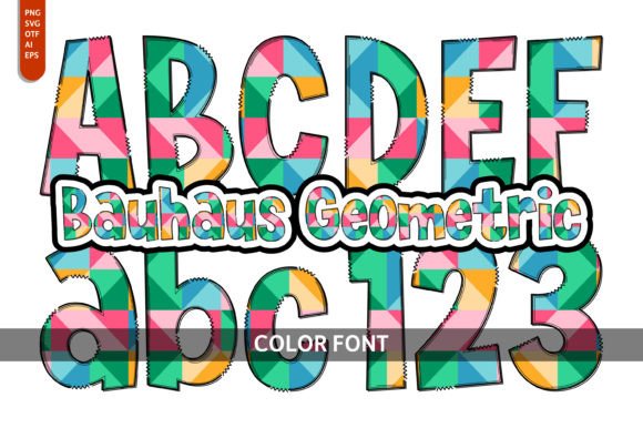 Bauhaus Geometric: A Playful Color Fonts Choice for Creative Publishers