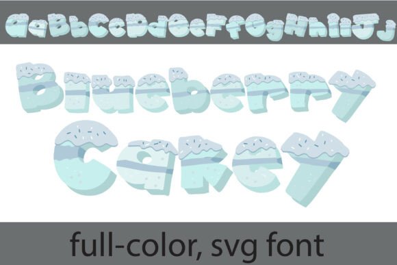 Blueberry Cakey: A Color Fonts Delight for Sweet-Branded Campaigns