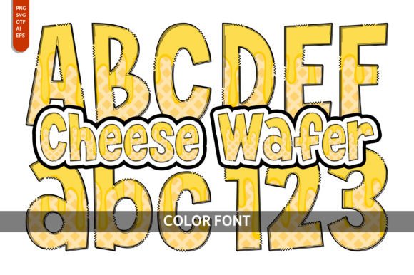 Cheese Wafer: A Playful Color Fonts Choice for Local Branding