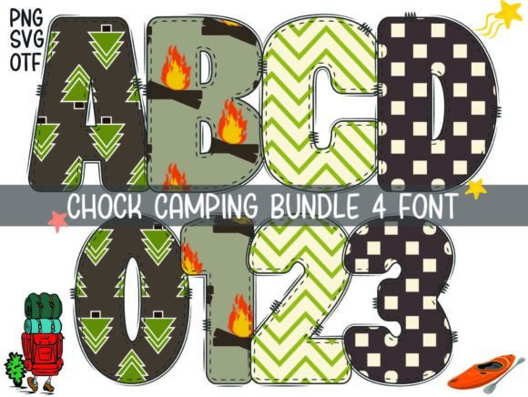 Chock Camping: A Playful Color Font for Handmade Brands
