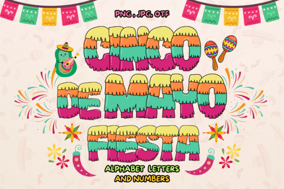 Cinco De Mayo Fiesta Color Fonts