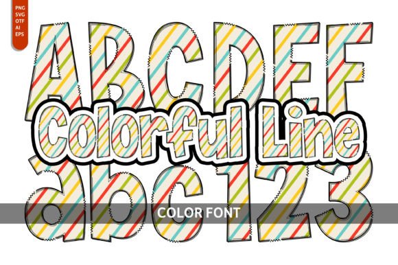 Colorful Line: A Playful Color Fonts Choice for Digital Sellers