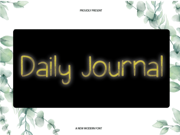 Daily Journal: A Warm, Casual Color Font for Local Business Branding