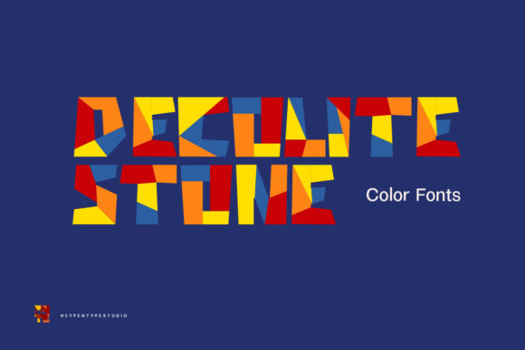 Decolite Stone: A Chunky Color Font for Creative Sellers