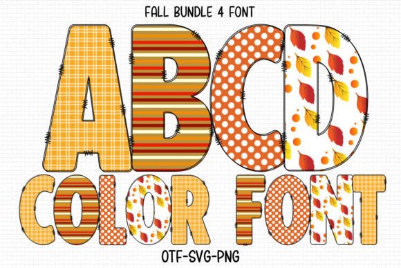 Fall Alphabet: A Festive Color Fonts Collection