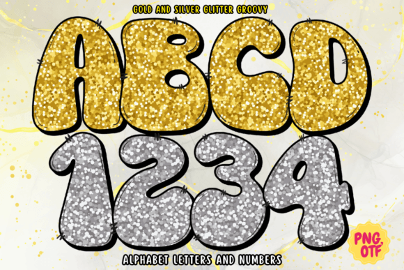 Gold and Silver Glitter Groovy: A Color Fonts Review for Real Publishers