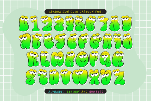 Graduation Cute Cartoon Color Fonts