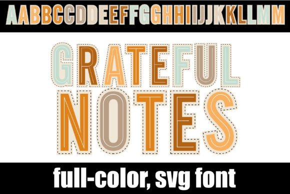 Grateful Notes: A Thanksgiving Color Font for Marketing