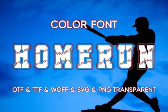 Homerun Color Fonts: Bold, Playful Baseball Sign Fonts