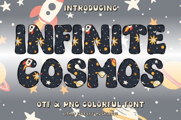 Infinite Cosmos: A Bold Color Fonts Choice