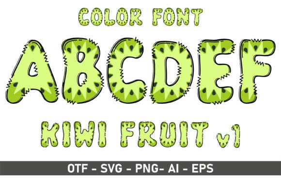 Kiwi V1: Playful Color Fonts for Handmade Brands
