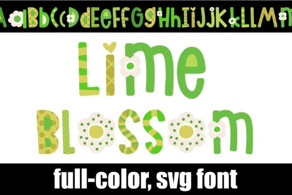 Lime Blossom: A Vibrant Color Fonts Collection