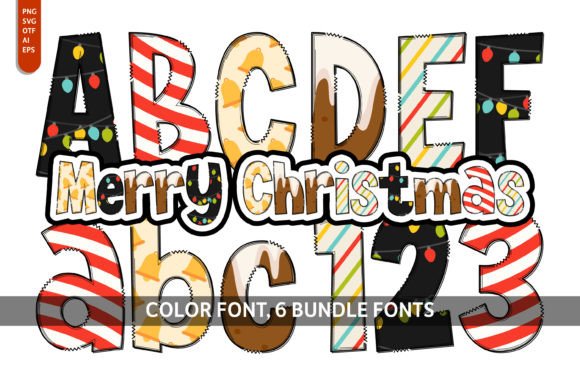Merry Christmas Bundle Fonts: Color Fonts for Local Brand Joy