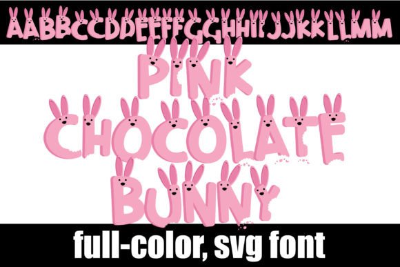 Pink Chocolate Bunny: A Playful Color Fonts Choice