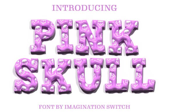 Pink Skull 3d: A Playful Color Fonts Gem for Handmade Brands