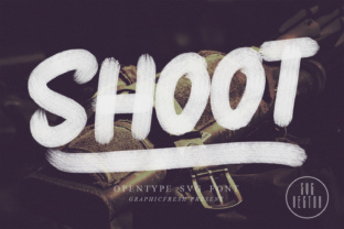 Shoot: Bold Oil-Textured Color Fonts for Creative Sellers