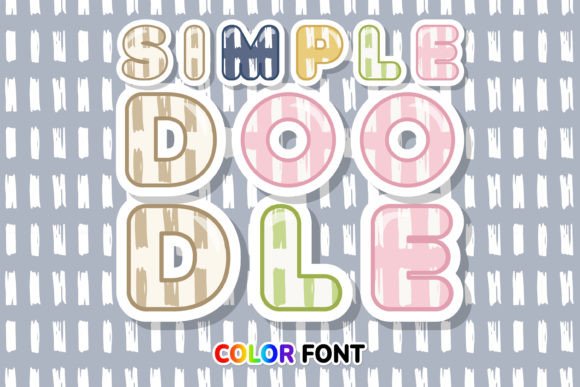 Simple Doodle: A Playful Color Fonts Choice for Local Branding