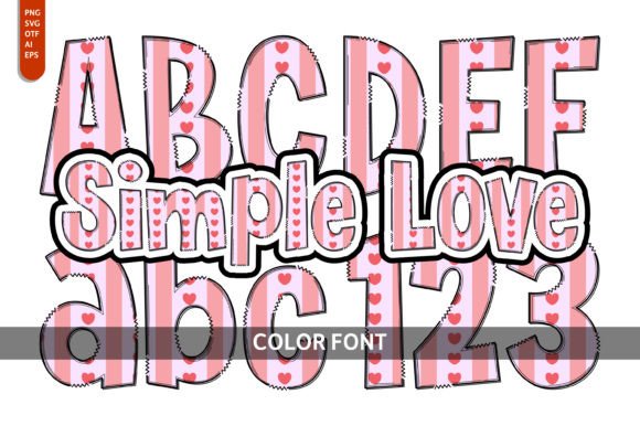 Simple Love Fonts: A Playful Color Fonts Choice