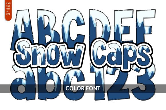 Snow Caps: A Whimsical Color Fonts Choice