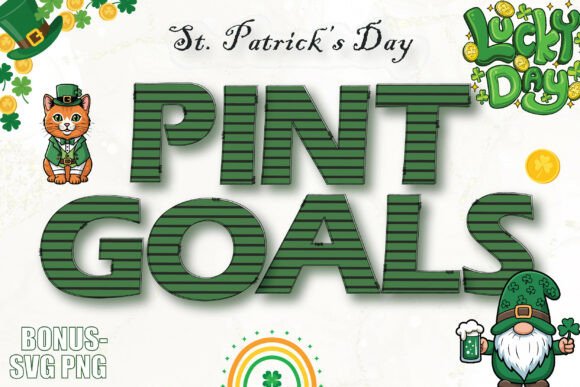 St Patrick’s Day Pint Goals Fonts: Color Fonts for Festive Digital Products