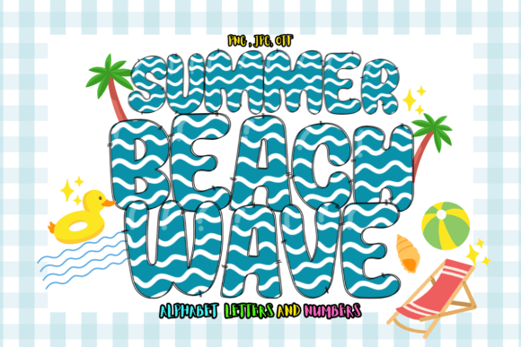 Summer Beach Wave Color Fonts