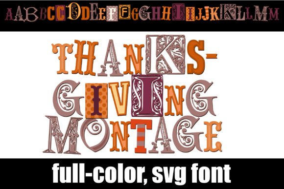 Thanksgiving Montage: A Festive Color Fonts Choice