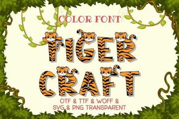 Tiger Craft: A Bold Color Fonts Choice for Playful Branding