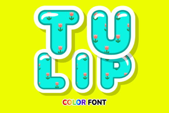 Tulip: A Color Font for Floral Digital Products