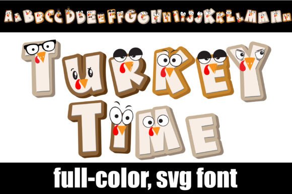Turkey Time: A Festive Color Fonts Choice for Local Business Branding