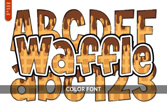 Waffle: A Dessert-Themed Color Font That Stitches With Joy